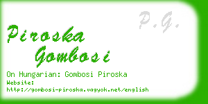 piroska gombosi business card